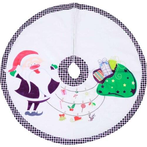 Hot Sale Christmas Tree Skirt Cute Cartoon Santa Claus Tree Skirt Apron Christmas Decorations Scene Decoration Props