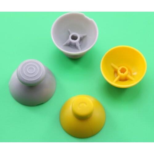 JCD 40sets=80pcs Gray & Yellow Analog Caps replacement For Nintendo Game cube Controller