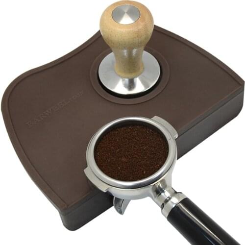 Espresso Coffee Tamper Mat Silicon Rubber Corner Mat Slip Resistant Pad Tool Holder Barista Coffee Tamping Mat
