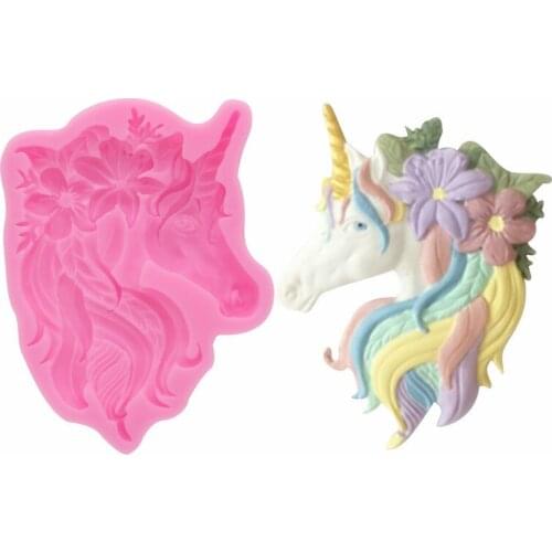 Easy Demoulding Fondant Cake Decoration Tool Retro Flower Animal Head Shape Chocolate Mold for Silicone Mold Kitchen Accessories