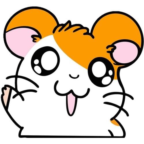 Hot Cartoon Cute Hamtaro Anime Car Sticker Vinyl Auto Motorcycle Decals Bumper KK Decal PVC 15cm*15cm