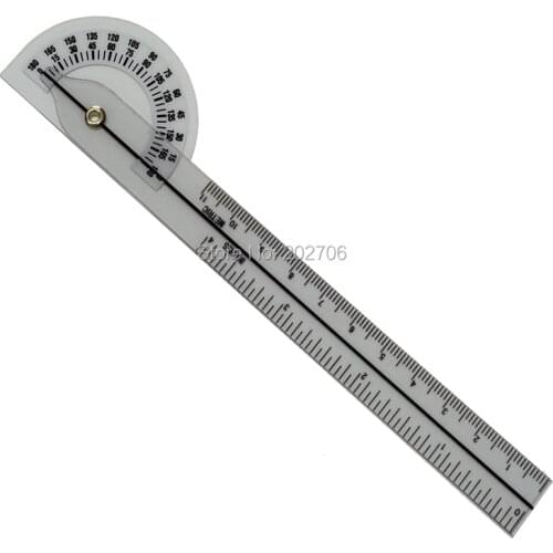 3pcs /lot 17CM Medical Goniometer plastic protractor 180 degree angle ruler finger ruler medial ruler