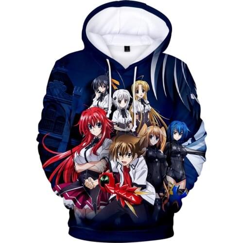 Kawaii Hoodie Highschool DxD Hyoudou Issei Rias Gremory Asia Argento 3D Hoodies Sportswear Kids Hooded Women/Men The Hooded