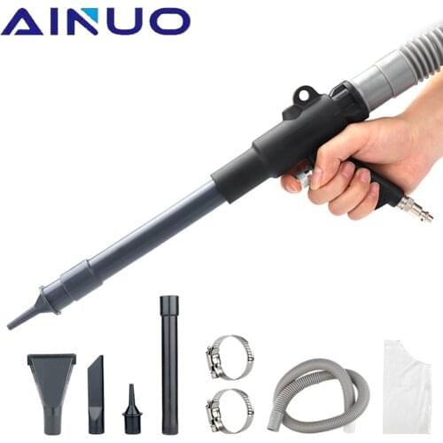 2 In 1 Air Vacuum Blow Gun Pneumatic Wonder Gun Vacuum Cleaner Kit Suction Dust Hand-held Dual Function Cleaning Tools 1/4 inch
