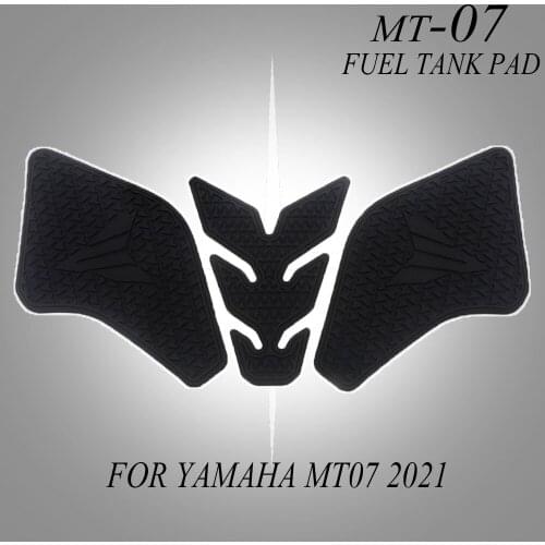 Motorcycle Non-slip Side Fuel Tank Stickers 2021 FOR YAMAHA MT07 MT-07 Waterproof Pad Rubber Sticker
