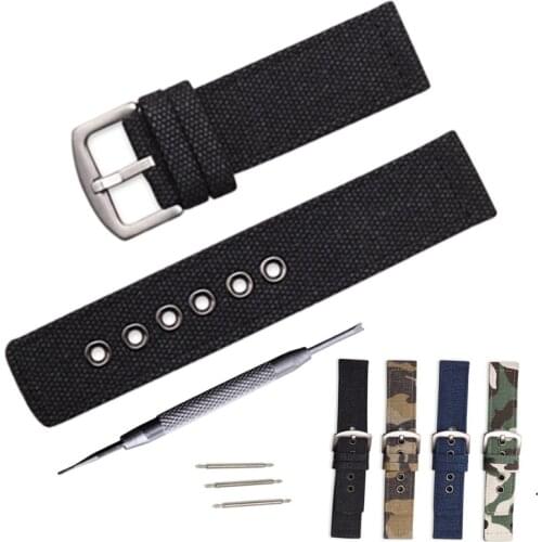 Nylon Watchband 18mm 20mm 22mm 24mm Canvas Camouflage Watch Strap Band Watches Bracelet Montre Pulseira Relogio Correa Reloj