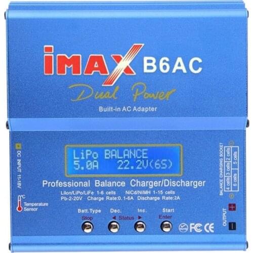 New 80W iMAX B6AC 100V-240V Car Charger Lipo NiMH 3S RC Lithium Battery Balance Digital LCD Screen RC Hobby