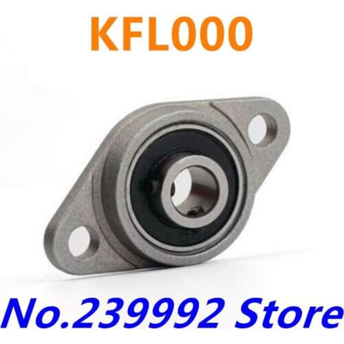 Wholesale of 10 pcs 10 mm diameter zinc alloy bearing housings KFL000 flange bearing housings with pillow block
