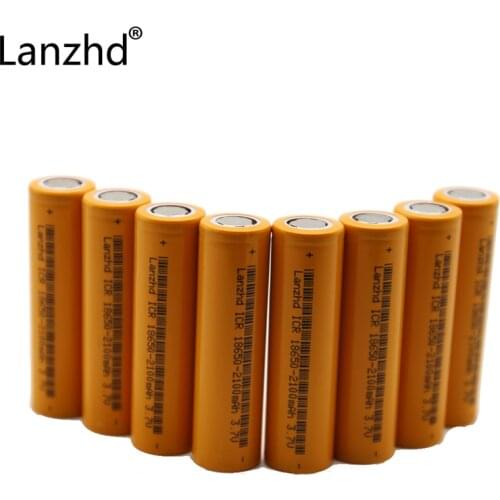 8PCS 18650 Rechargeable batteries 3.7V Li-ion 18650 Battery ICR18650 Batteries For Flashlights 2100mAh