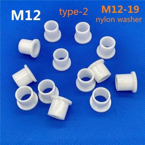 Plastic nylon washer M12 screw gasket T-type spacer PA fastener insulation for transistor the step washer for 12mm inner bore