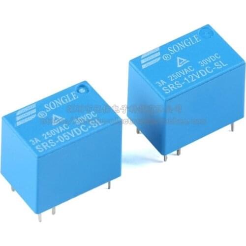 SRS-5V 12VDC-SL 3A 6Pin 250VAC/30VDC 4100 electric relays ( A set of transformations )