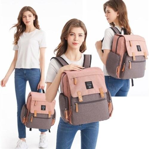 LEQUEEN Diaper Bag Baby Care Mummy Maternity Wet Stroller Bag Waterproof Baby Pregnant Bag Nursing Bags Large USB Mom Backpack