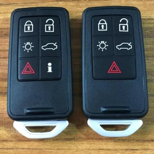 DAKATU 5/6 Buttton Smart remote key shell for VOLVO S60L XC60 S80L V60 V40 Smart Card Shell with key blade
