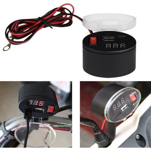 Motorcycle Bike USB Mobile Phone Charger PD Port Fast Charging Holder Mounts Universal Accessories