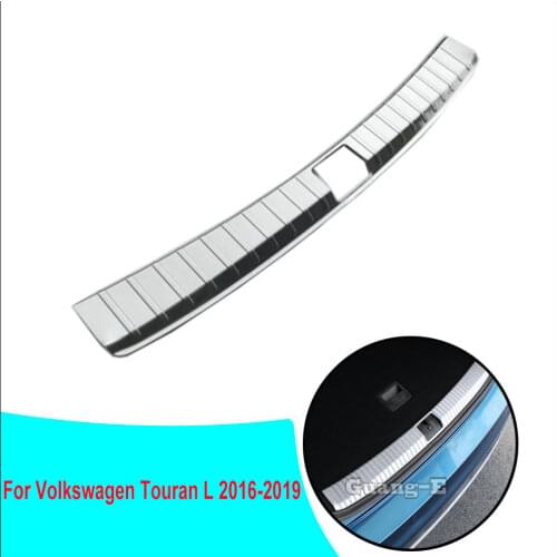 Car Internal Built Rear Back Bumper Trim Plate Trunk Frame Threshold Pedal For VW Volkswagen Touran L 2016 2017 2018 2019