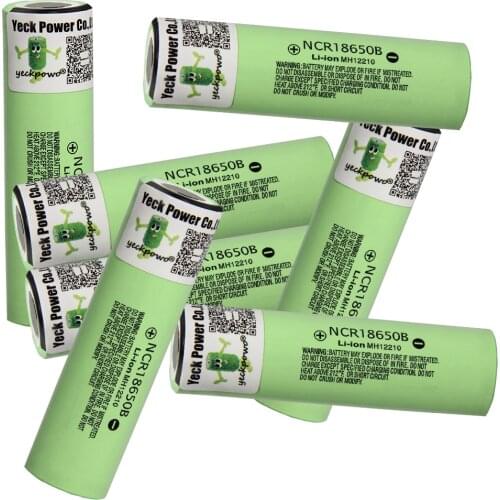 YECKPOWO ncr18650b battery li-ion batteries ion lithium akkumulator 3400mah 3.7V rechargeable akkus / 18650 charger USB 4 SLOT