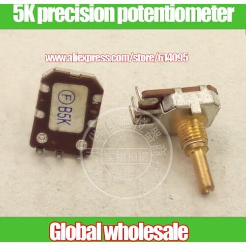 1pcs F B5K 360 degree rotation 5K precision potentiometer / Taiwan adjustable resistor