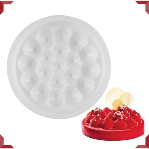 3D Bakeware Pastry Round Hill Pagoda Shaped White Silicone Cake Mold Baking Tools