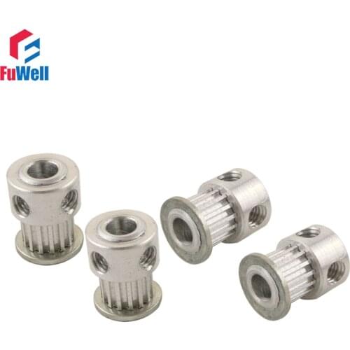 4pcs MXL 15T Timing Pulley 4/5/6mm Inner Bore 7mm Belt Width 2.032mm Teeth Pitch Aluminum Alloy Timing Belt Pulley