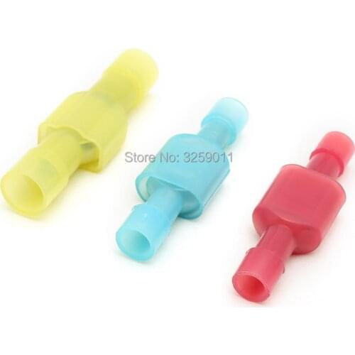 60PCS Electrical Connector Fully Insulated Male Female Butt Terminal Crimp Assortment Kit Fitted 22-16/16-14/12-10 A.W.G