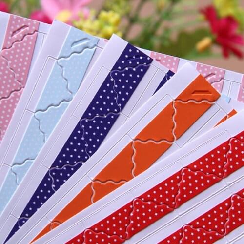 78pcs/lot(1 sheets) DIY lace Solid Color Opaque Corner Paper Stickers For Photo Albums Frame Decoration Scrapbooking Wholesale