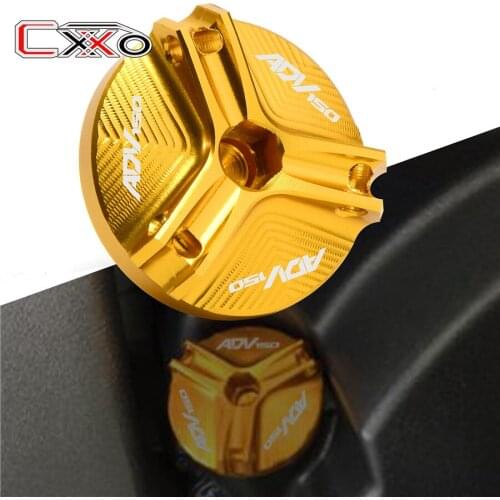 For Honda 2019 ADV 150 Motorcycle Aluminium Oil Filler Cap Engine plug Cover With logo ADV150