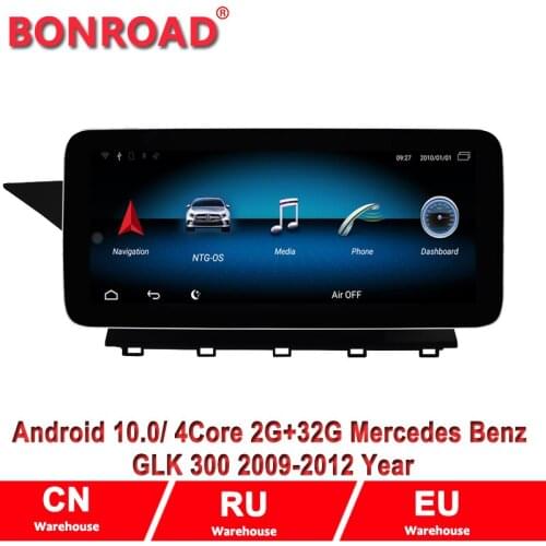 Bonroad 10.25" Screen Car Radio Android 10 Multimedia GPS Navi for Mercedes Benz GLK Class X204 2008-2015 Bluetooth Car Stereo