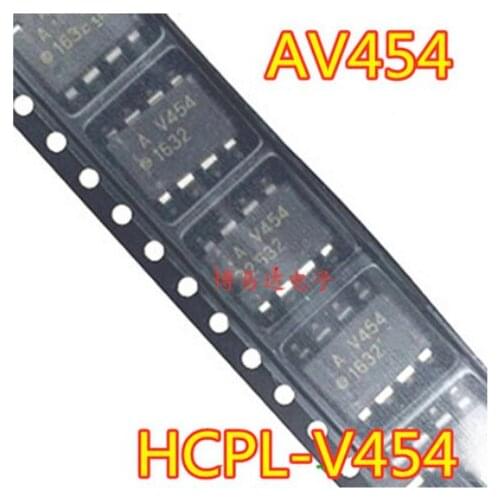 Free Shipping 50pcs AV454 SOP-8 HCPLV454 A V454 HCPL-V454