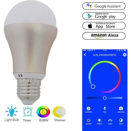 Wireless Smart Wifi RGBW LED Light Bulb WiFi E27 2.4G Phone APP DoHome Android IOS for Smart Home FZ3201