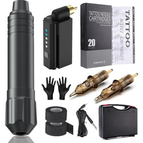 Wireless Power Supply Tattoo Machine Set Rechargeable Battery Tattoo Pen Professional Tattoo Machine All-in-one Tattoo Equipment