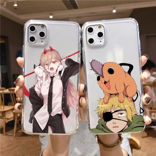 Japan Anime Chainsaw Man Phone Case For Iphone 12 Mini 11 Pro XS Max XR X 8 7 6 6S Plus SE2020 5 5S SE Cover Shell Fundas Coque