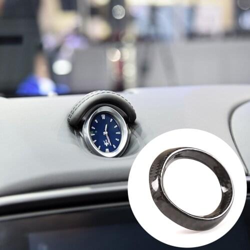 For 2014-2021 Maserati Ghibli dashboard clock dial ring Real carbon fiber car interior modification accessories