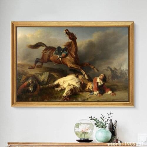 Cotton no frame classical figures war horse man canvas printings oil painting printed on cotton wall art decoration pictures