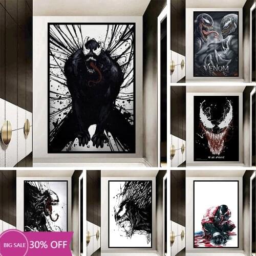 Canvas Paintings Disney Marvel Classic Movie Poster and Print Venom Home Wall Art Canvas Prints Picture Living Room Home Decor