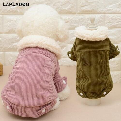 LAPLADOG Winter Warm Pet Clothes Thick Cotton Cat Puppy Hoodies Jacket Sweatshirt Dog Coats Pet Clothes 2 Colors Avaliable ZL386