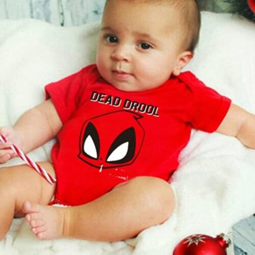 Summer Dead Drool Print Baby Rompers Boy Cotton Infant Jumpsuit Baby Girl Romper One Piece Toddler Costumes Newborn Baby Clothes