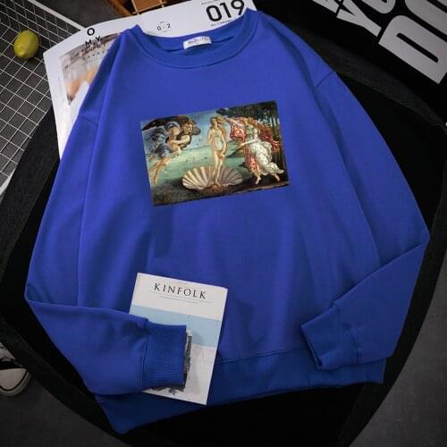 He Birth Of Venus By Sandro Botticelli Print Male Hoodies Hip Hop Oversized Hoodie Autumn Loose Hoody Fleece Casual Tops Unisex