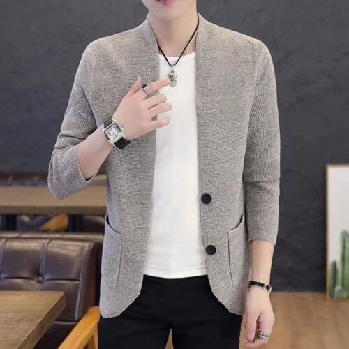 Mens Sweater 2019 New Cardigan Sweater Men Long Sleeve Clothes Mens Fashion Sweaters Thin Youth Coats Man Brand Clothing