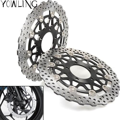 One pair Motorcycle Front Floating Brake Disc Rotor For KAWASAKI ZG 1400 Concours 14 B8F-B9F, DAF ZG1400 2008 2009 2010 2011