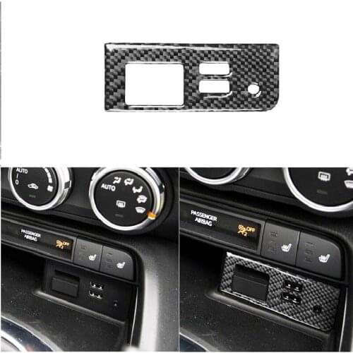 Fit For Mazda MX-5 Miata Roadster 2016+ ND Carbon Fiber Interiors Center Storage Button Switch Cover Trim Sticker Car Styling