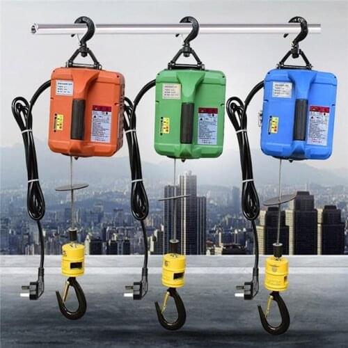 Portable Electric Winch Hand Winch Traction Block Electric Steel Wire Rope Lifting Hoist Towing Rope 220V/110V