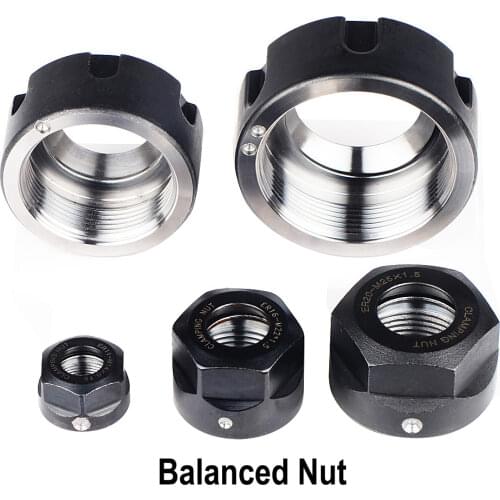 1pcs precision Balanced collet nut ER11 ER16 ER20 ER25 ER32 NUT spring collect nut clamping CNC milling engraving machine