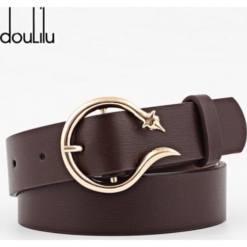 PU Leather Belts For Women Luxury Brand Designer Waist Belt Female Pin Buckle Ladies Strap Students Dress Accessories width 3cm