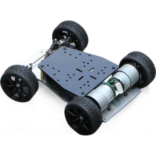 Elecrow DIY Smart Car For Arduino Robot Education Smart Car Encoder Chassis Front wheel- Steering Gear Steering Dual Motor Drive