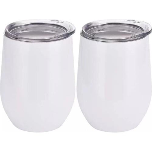 Wholesale Stainless Steel Tumbler Sublimation Blank 12 oz Egg Shape Wine Beer Cups Double Wall Water Bottle