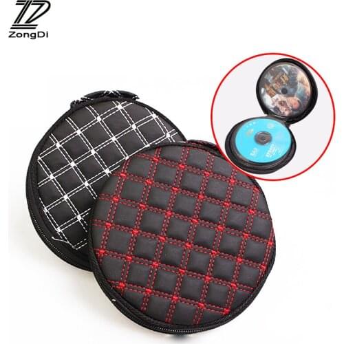 ZD 1Pc Car CD bag Round 20 CD storage bag for VW polo passat b5 BMW e46 e39 e90 Toyota corolla Peugeot 307 206 407 accessories