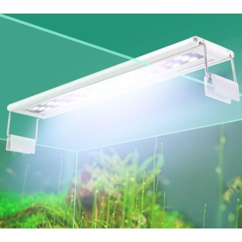 Aquarium LED Lighting 15-57cm High Quality Fish Tank Lamp With Extendable Brackets White And Blue LEDs Fits for Aquarium