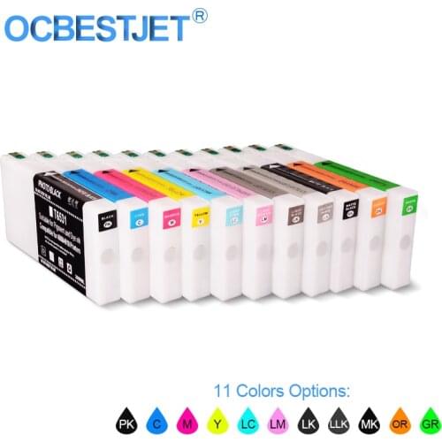 T6531-T6539 T653A T653B Compatible Ink Cartridge Filled With Pigment Ink For Epson Stylus Pro 4900 300ML/PC (11 Colors Options)
