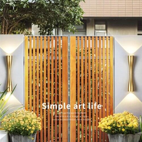 Sanmusion outdoor wall washers lamp waterproof gardern washer lighting IP44 up down emitting mounted decor wall lights
