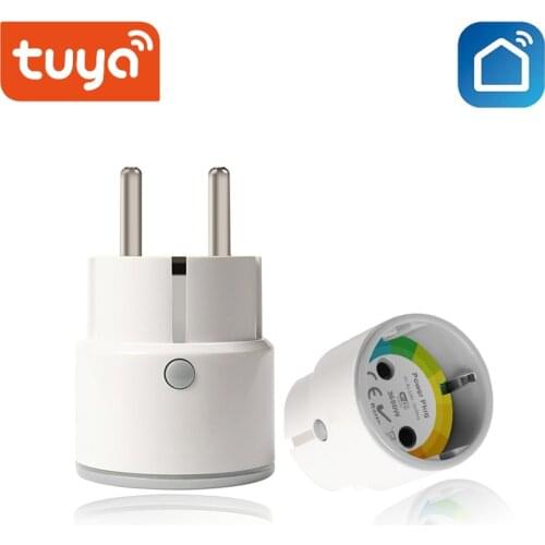 Smart WiFi Plug 16A Power Monitor Timer Switch EU Outlet Voice Control Adaptor Works with Alexa Google Home Tuya Home automation
